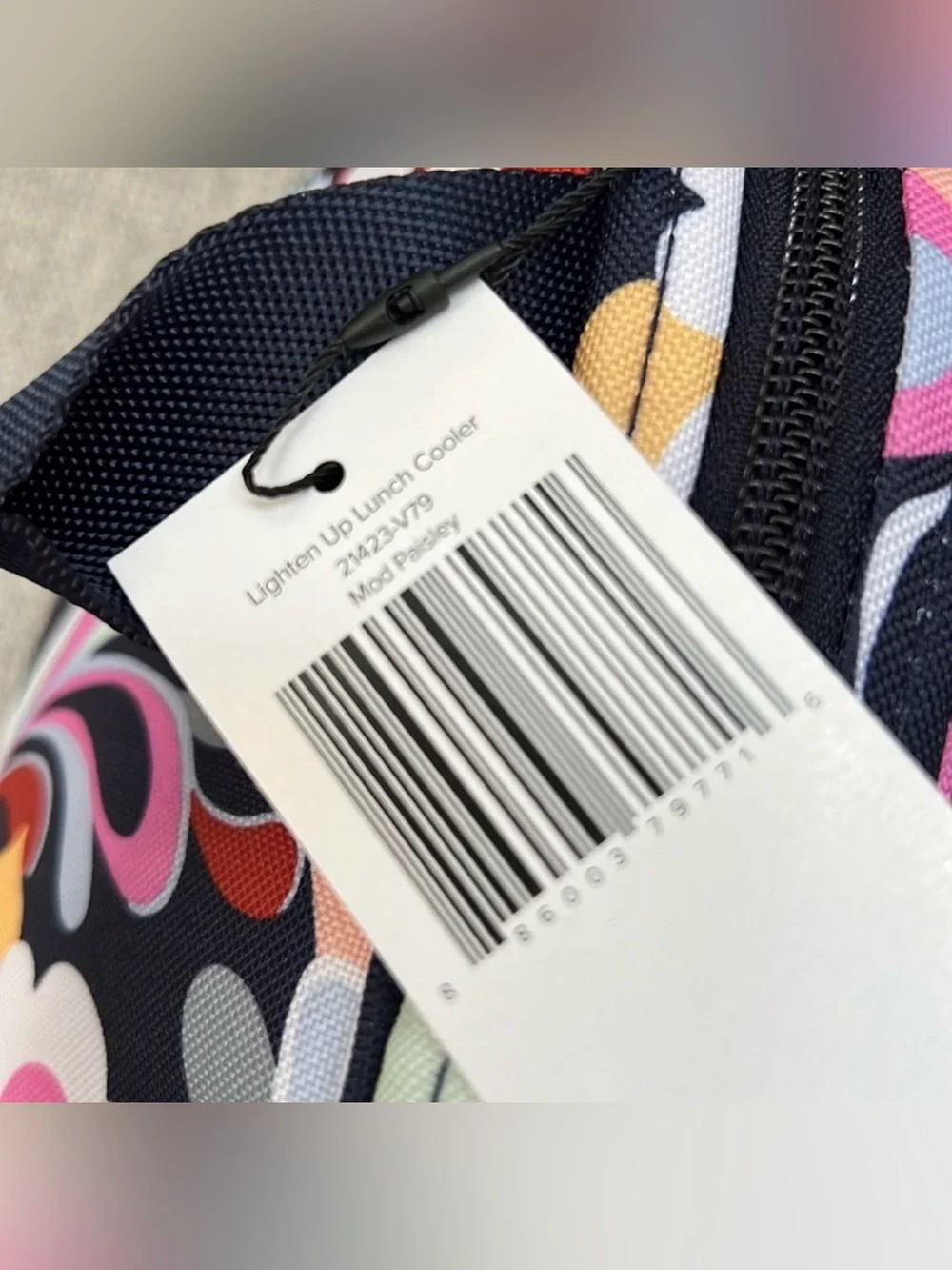NWT:Vera Bradley Mod Paisley Cooler Tote with Floral Accents